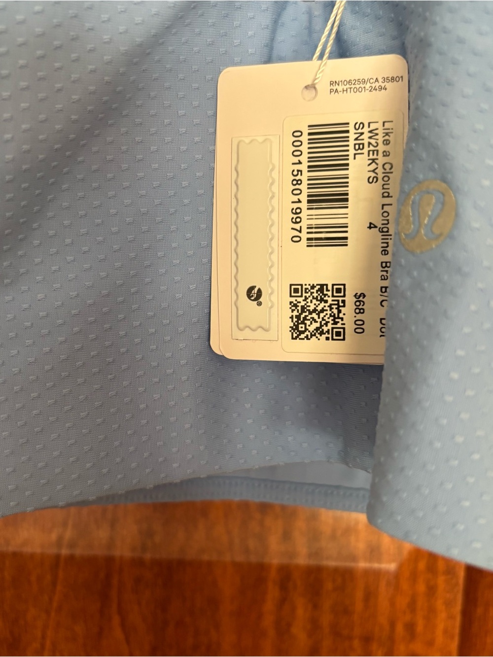 lululemon athletica Like a Cloud Longline Bra (Dot) Size 4 B-C cup NWT! - Picture 2 of 3